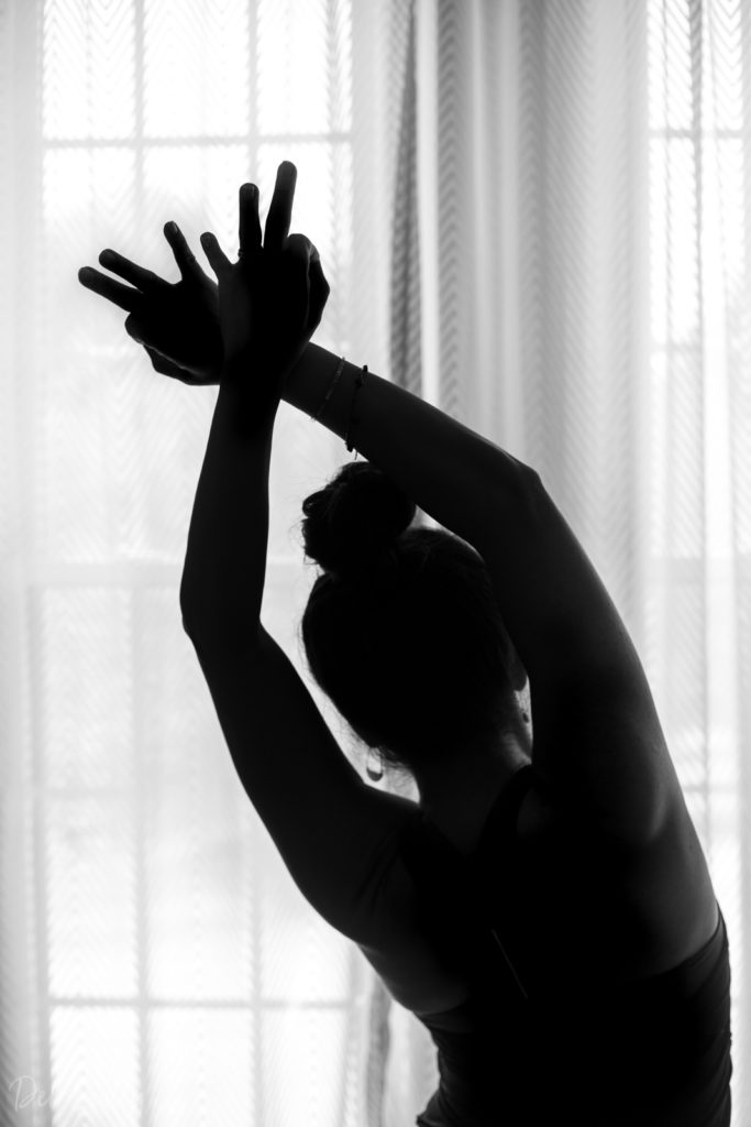 Hand mudra pose in Nashville yoga photographer branding session in Nashville TN with Whitney Korman